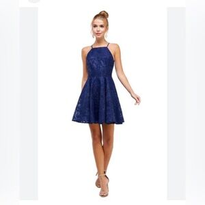 Rue21 Blue Halter A-Line Mini Dress….667